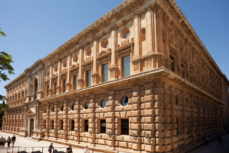 Alhambra. Palace of Charles V. Exterior. Italian Renaissance. 1526.