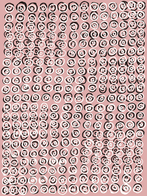 CIRCLES AND DOTS 3 , 2022 (Mixed Media Illustration)