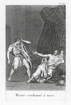 Gaius Marius condemned to death (engraving)