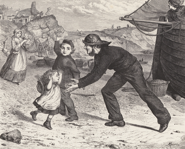 The fisherman's return (engraving)