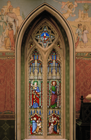 Elijah, St. James The Great, Jonah & The Whale, 1850-1852 (stained glass)