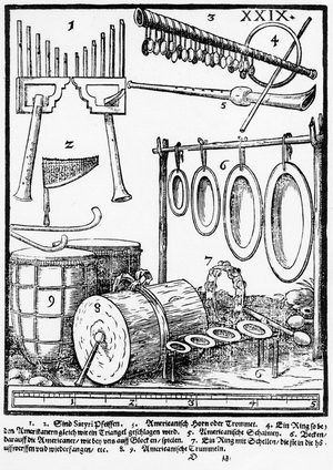 Native American instruments Plate