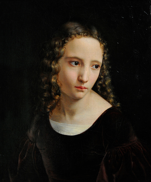 Portrait of a young girl, 1835, by Louis Ammy Blanc (1810-1885).