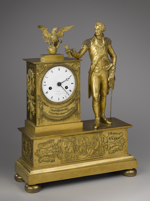 Mantel Clock, early 19th century (ormolu with gilt bronze clock workings)
