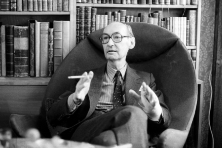 Illustrator Werner Klemke (GDR) at home,..., 1987 (photo)