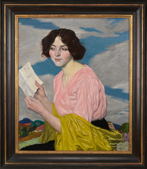 The Love Letter (Portrait of Dora Labbette) c.1918 (oil on canvas)