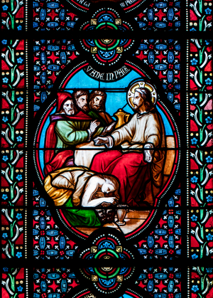 The Anointing of Bethany, 19th century (stained glass)
