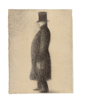 The top hat, c.1883 (conte crayon on paper)