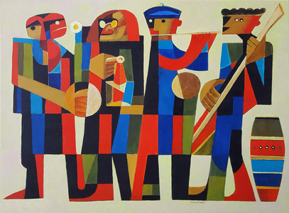 Four Musicians, 2017 (acrylic on canvas)