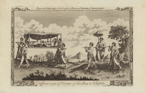 Different ways of Carriage & travelling in Congo (engraving)