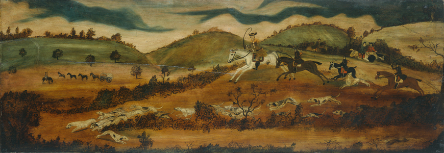 The Tredegar Hunt (oil on panel)