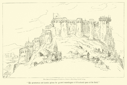 Mediaeval Georgian Fortress (engraving)