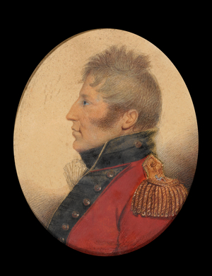 Lieutenant-Colonel Charles McCarthy, Royal African Corps, 1812 circa (miniature on card)