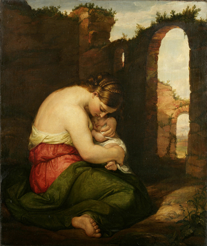Mother and Child, 1849 (oil on canvas)