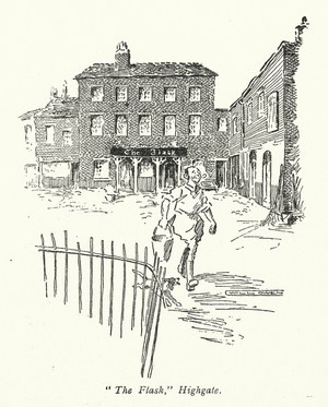 London: "The Flask," Highgate (litho)