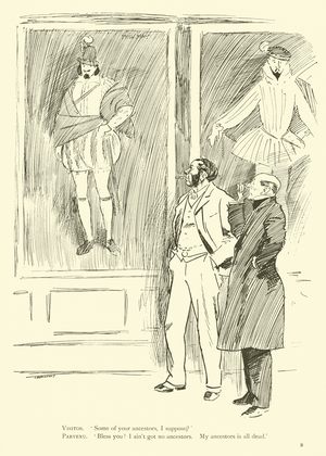 Cartoon by Phil May, from the 1890s (litho)