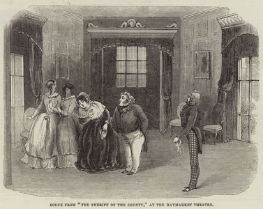 Scene from "The Sheriff of the County," at the Haymarket Theatre (engraving)