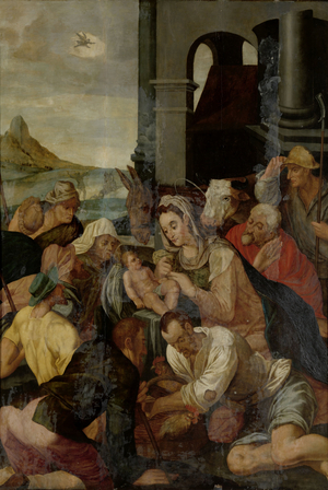 Adoration of the Shepherds, 1550-1599 (oil on panel)