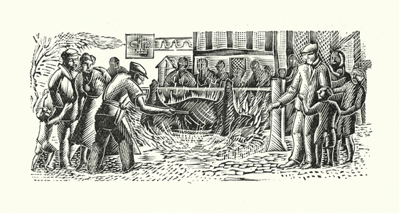 Food by month: November (woodcut)