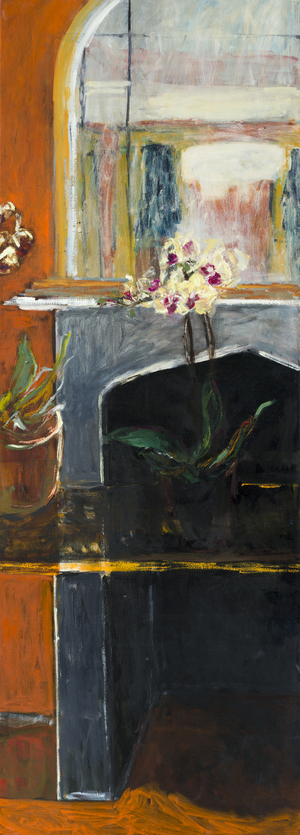 Interior with Orchid, 2016 (oil on canvas)