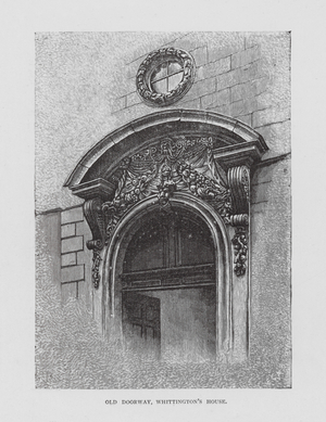 Old Doorway, Whittington's House (litho)