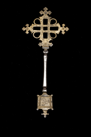 Hand-held Cross, probably 18th-20th century (silver alloy, cast)