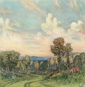 Puck's Song (colour litho)