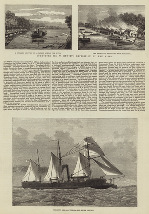 Commodore Sir W Hewitt's Expedition up the Niger (engraving)