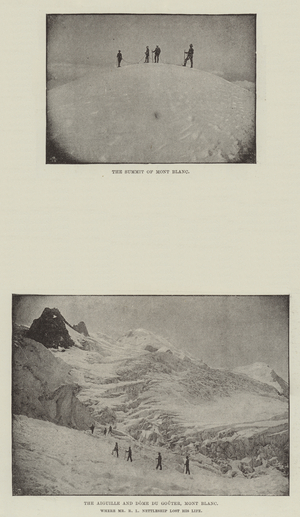 The Ascent of Mont Blanc (b/w photo)