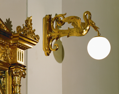 Ornate wall-bracket in the foyer of Vienna's Musikverein concert building …