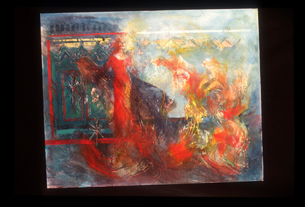 ,Goddess in red in all her splendour' by Leila Kubba Kawash