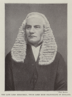 The late Lord Herschell, Twice Lord High Chancellor of England (b/w photo)
