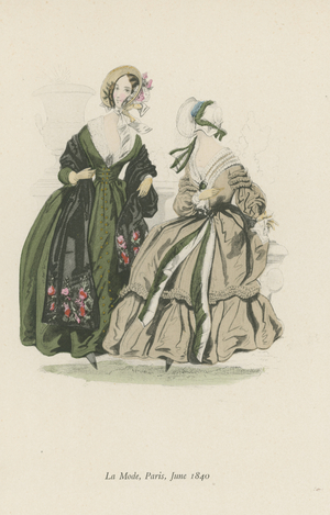 La Mode, Paris, June 1840 (colour litho)