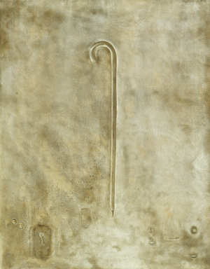 Impression on Ochre, 1966 (chalk and composition on board)