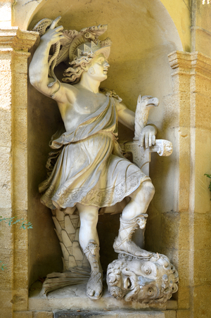 David and Goliath Sculpture on Joseph Sec Monument or Mausoleum Aix-en-Provence France, 1792 (sculpture)