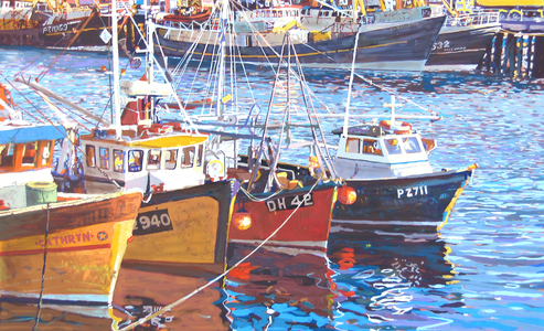 Harbour Moorings, 2010 (gouache on board)
