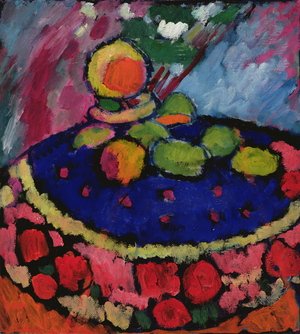 Mit Rundem Tisch, 1910 (oil on board)
