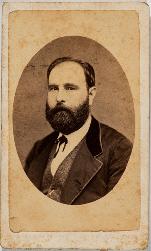 Portrait of man with beard, Rome, Italy, 1879 (photo)