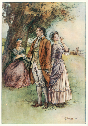 The Vicar of Wakefield by Oliver Goldsmith (colour litho)