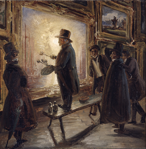 Turner Varnishing, 1837 (oil on canvas)