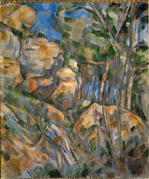 Rochers pres des grottes au-dessus de Chateau-Noir (oil on canvas)