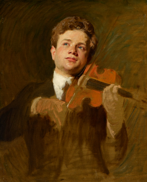 Mischa Elman Playing the Violin, 1911 (oil on canvas)