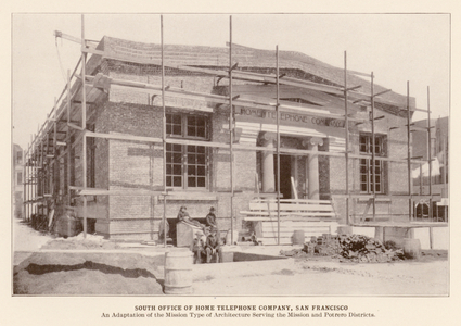 South Office of Home Telephone Company, San Francisco (b/w photo)