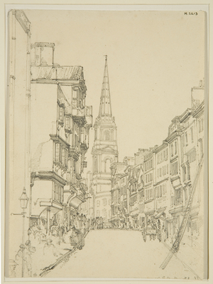 High Street, 1823 (pencil on paper)