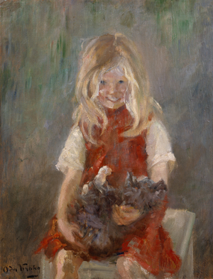 Girl with cat
