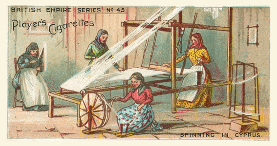 Spinning in Cyprus (chromolitho)