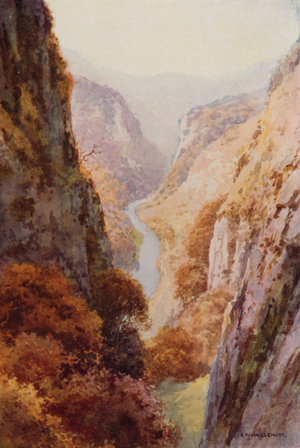 Dovedale (colour litho)