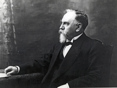 Portrait of Elie-Emile Bourquelot, French chemist (b/w photo)