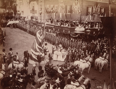 Queen Victoria's Golden Jubilee celebrations, Windsor, 1887 (b/w photo)
