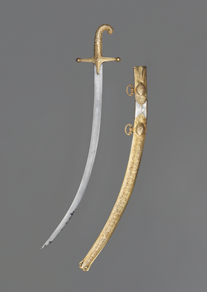 Scimitar with scabbard